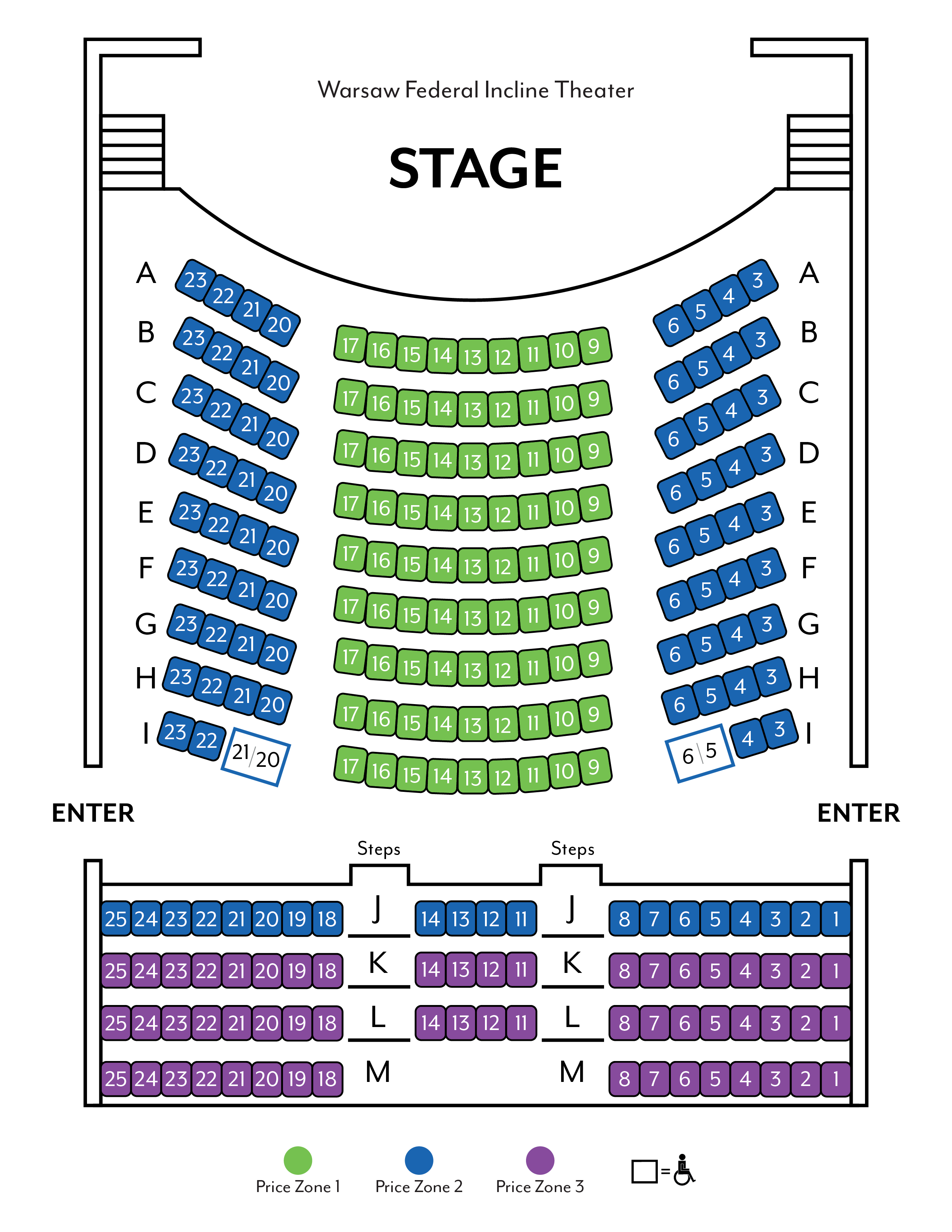 Incline Seating Chart