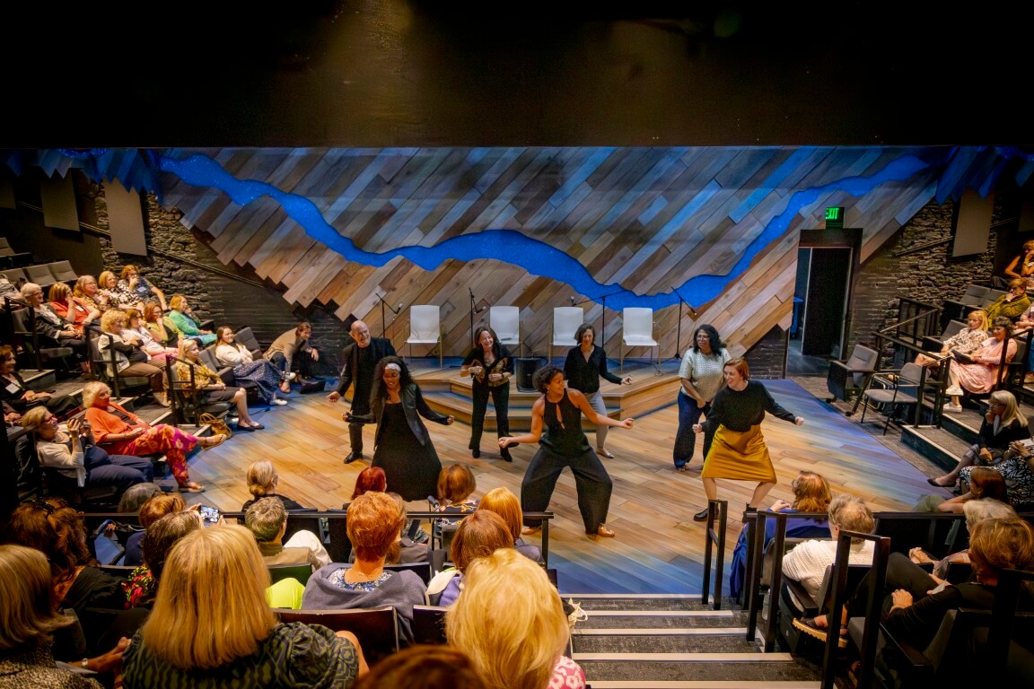 Watching a dance performance